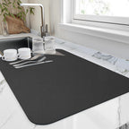 Quick-Drying Dish Mat with Non-Slip Rubber Base