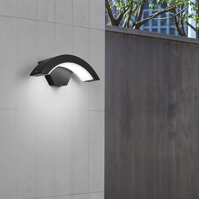 Applique murale extérieure courbée à LED
