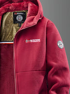 Miesten hupullinen fleece-takki