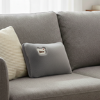Housse de coussin en polaire motif ours