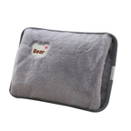 Housse de coussin en polaire motif ours