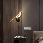 LED-væglampe med to fugle og justerbart magnetisk design