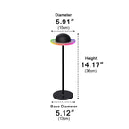 Lampa stołowa LED reagująca na muzykę, z motywem galaktyki
