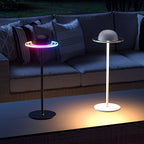Lampa stołowa LED reagująca na muzykę, z motywem galaktyki
