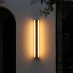 Lampada da parete lineare moderna a LED per esterni con doppio pannello e telecomando