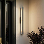 Lampada da parete lineare moderna a LED per esterni con doppio pannello e telecomando