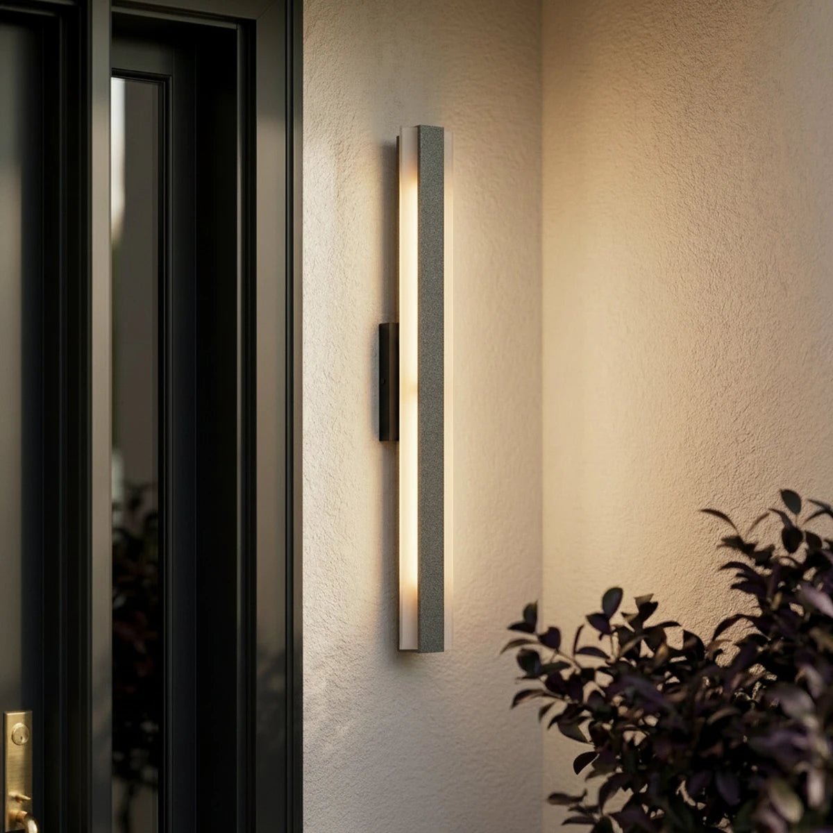 Lampada da parete lineare moderna a LED per esterni con doppio pannello e telecomando