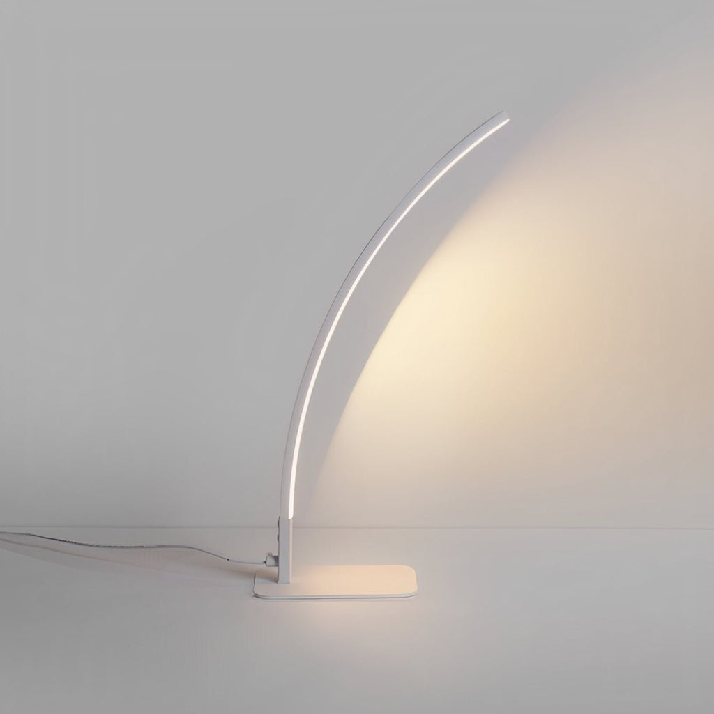 Nowoczesna łukowa lampa stołowa LED ze ściemnianiem