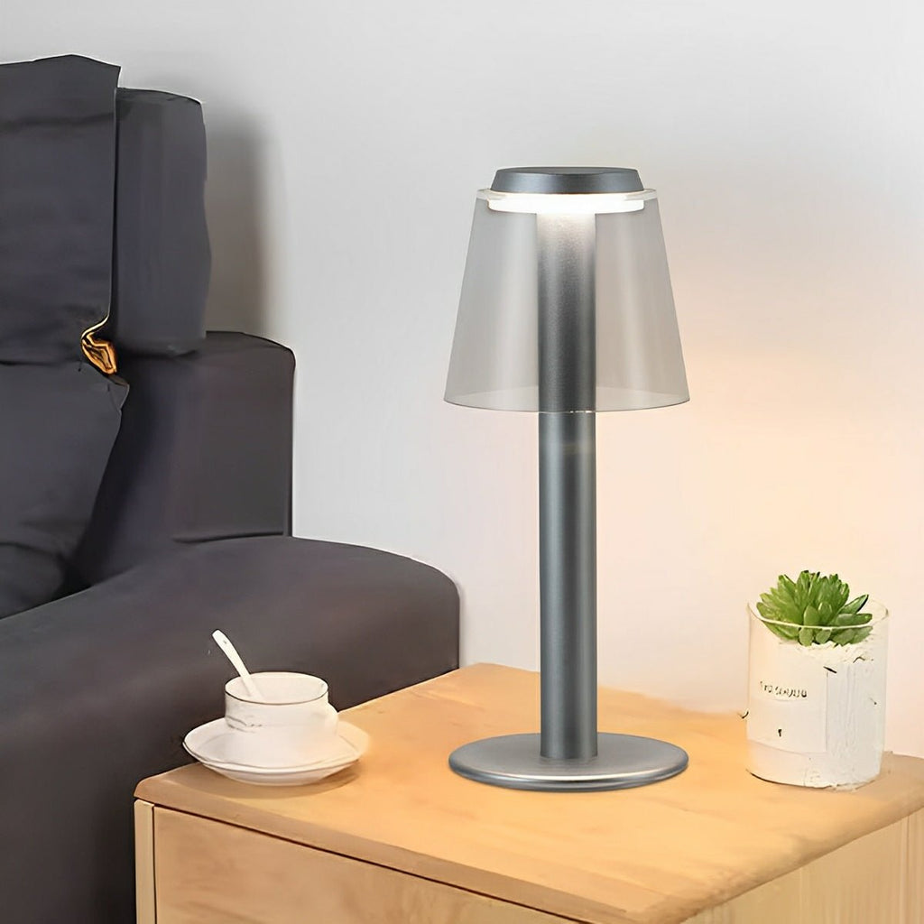 Rechargeable Mushroom LED Table Lamp with Touch Dimming