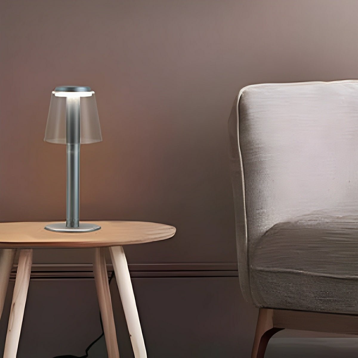 Rechargeable Mushroom LED Table Lamp with Touch Dimming