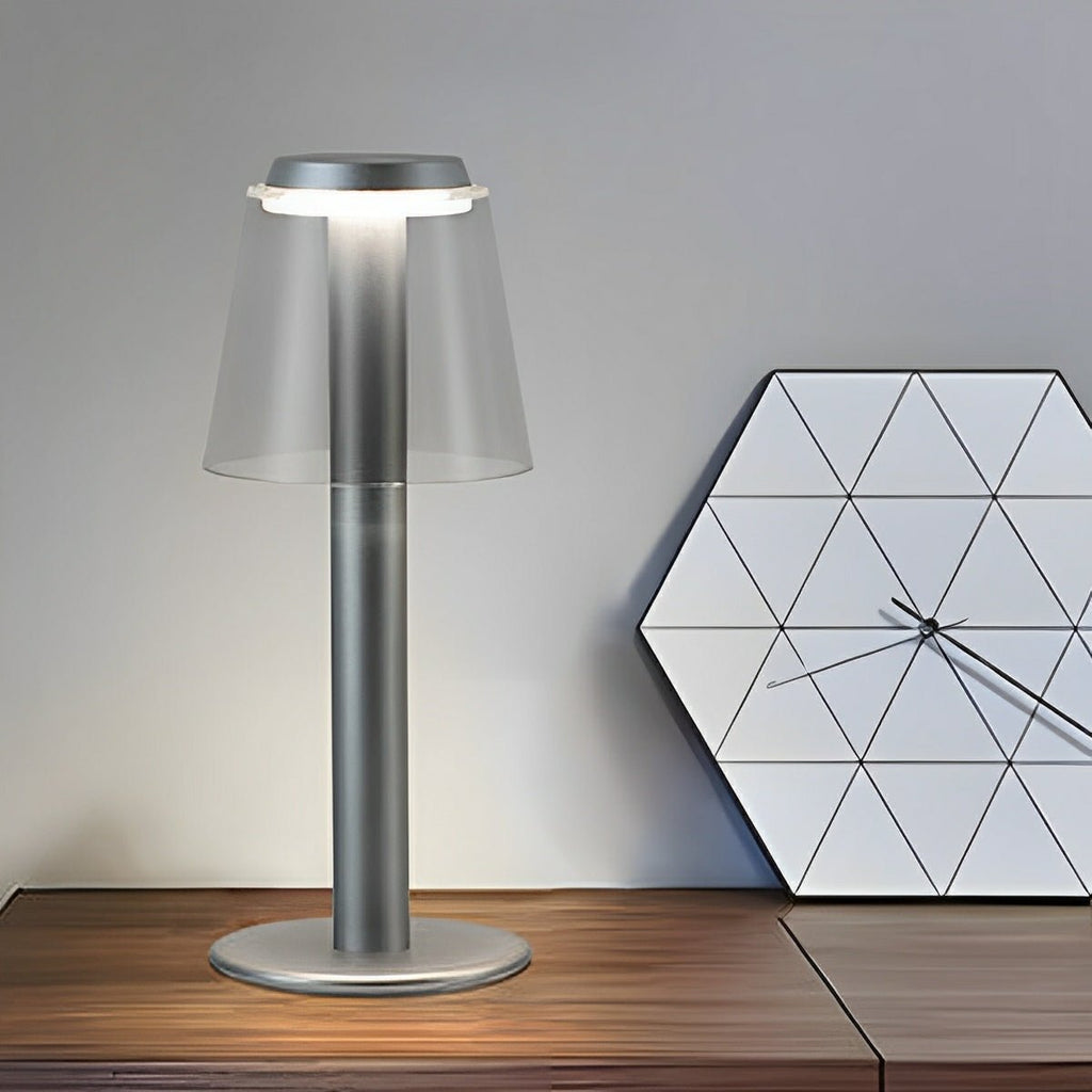 Rechargeable Mushroom LED Table Lamp with Touch Dimming