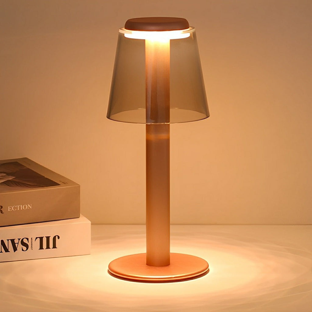 Rechargeable Mushroom LED Table Lamp with Touch Dimming