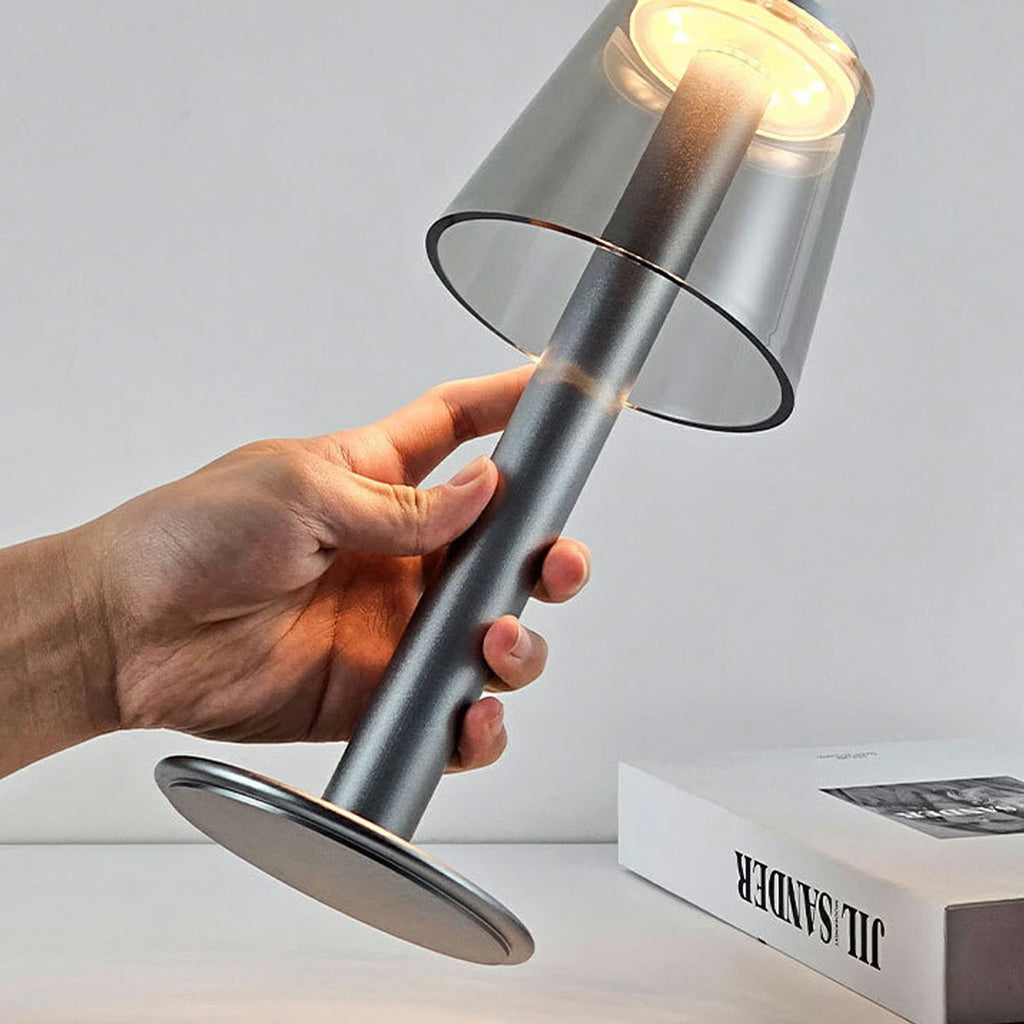 Rechargeable Mushroom LED Table Lamp with Touch Dimming
