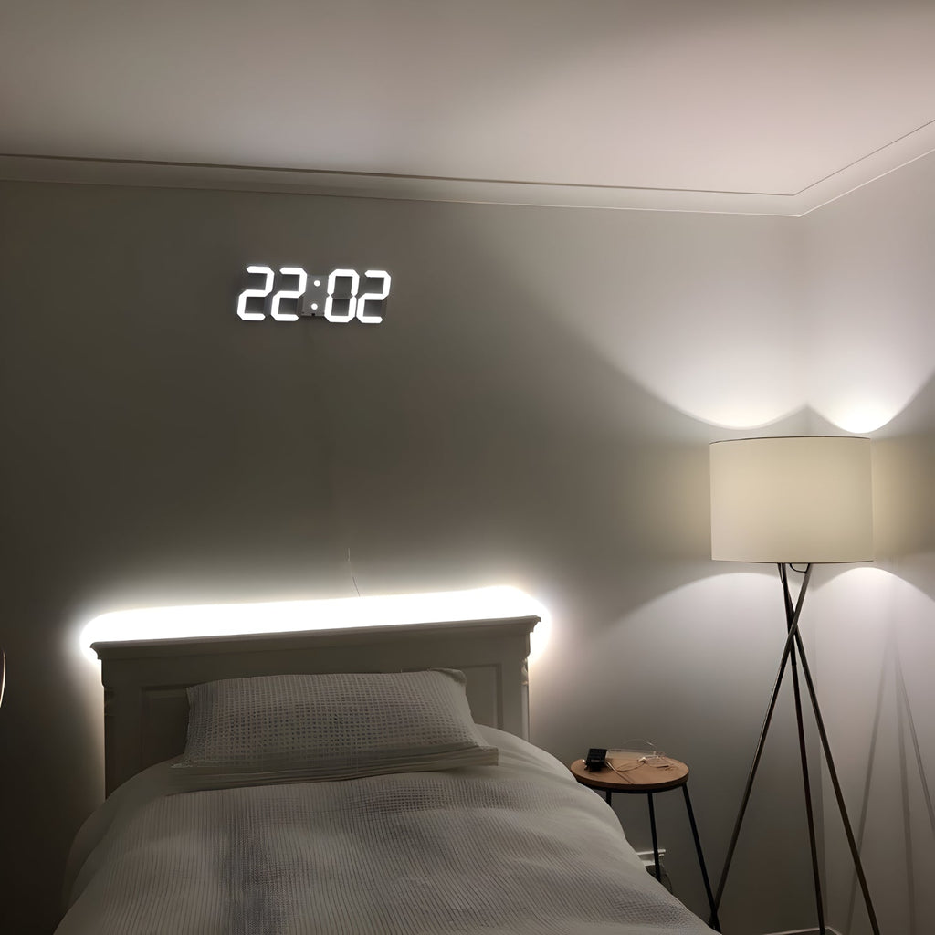 Horloge murale numérique LED 3D moderne