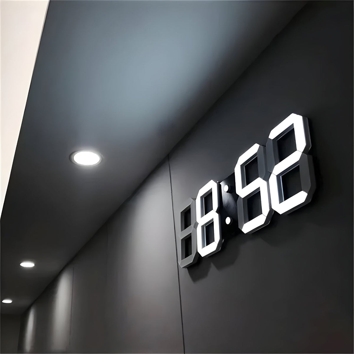 Horloge murale numérique LED 3D moderne