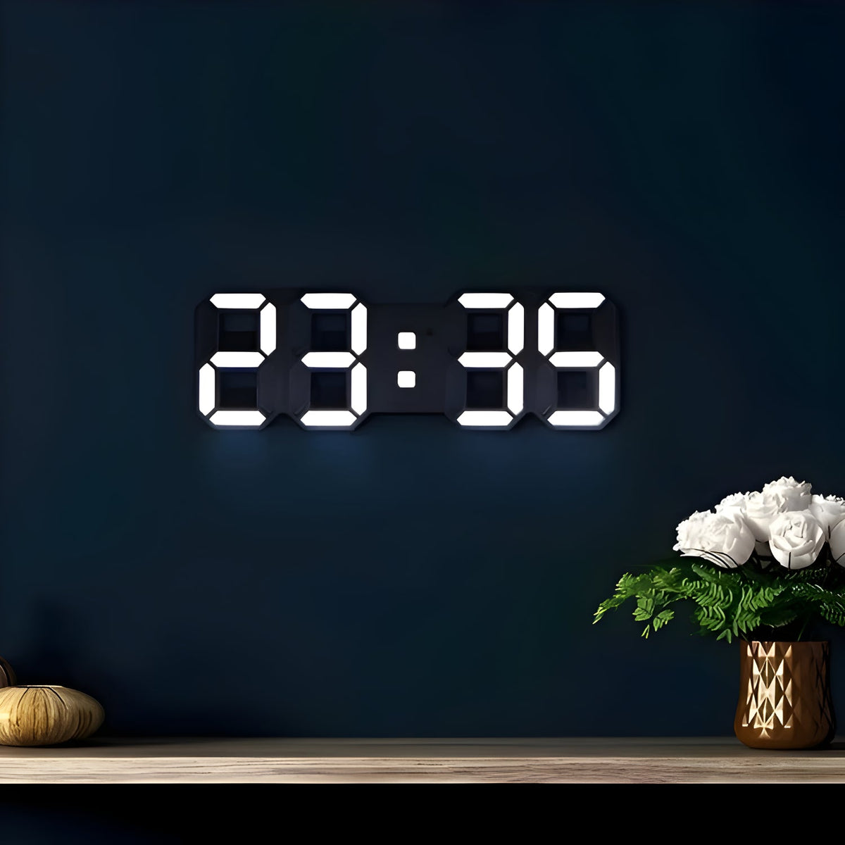 Horloge murale numérique LED 3D moderne