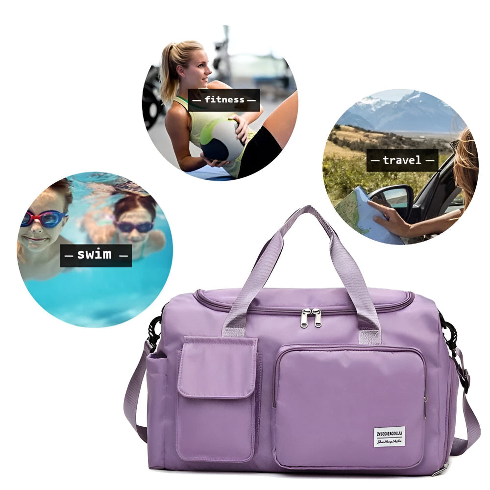 Bolso de viaje y deporte con múltiples bolsillos