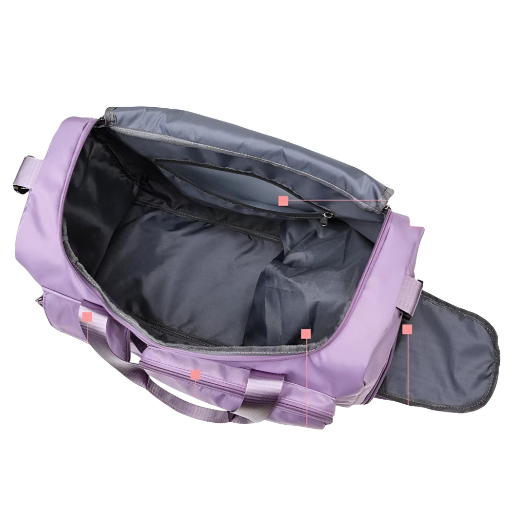 Bolso de viaje y deporte con múltiples bolsillos