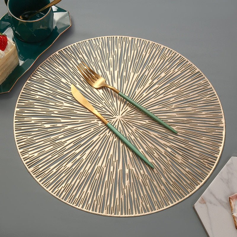 Dekorative runde Platzmatte mit hitzebeständigem, rutschfestem Design
