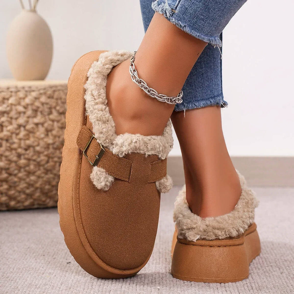 Plush Lined Slip-On Winter Slippers