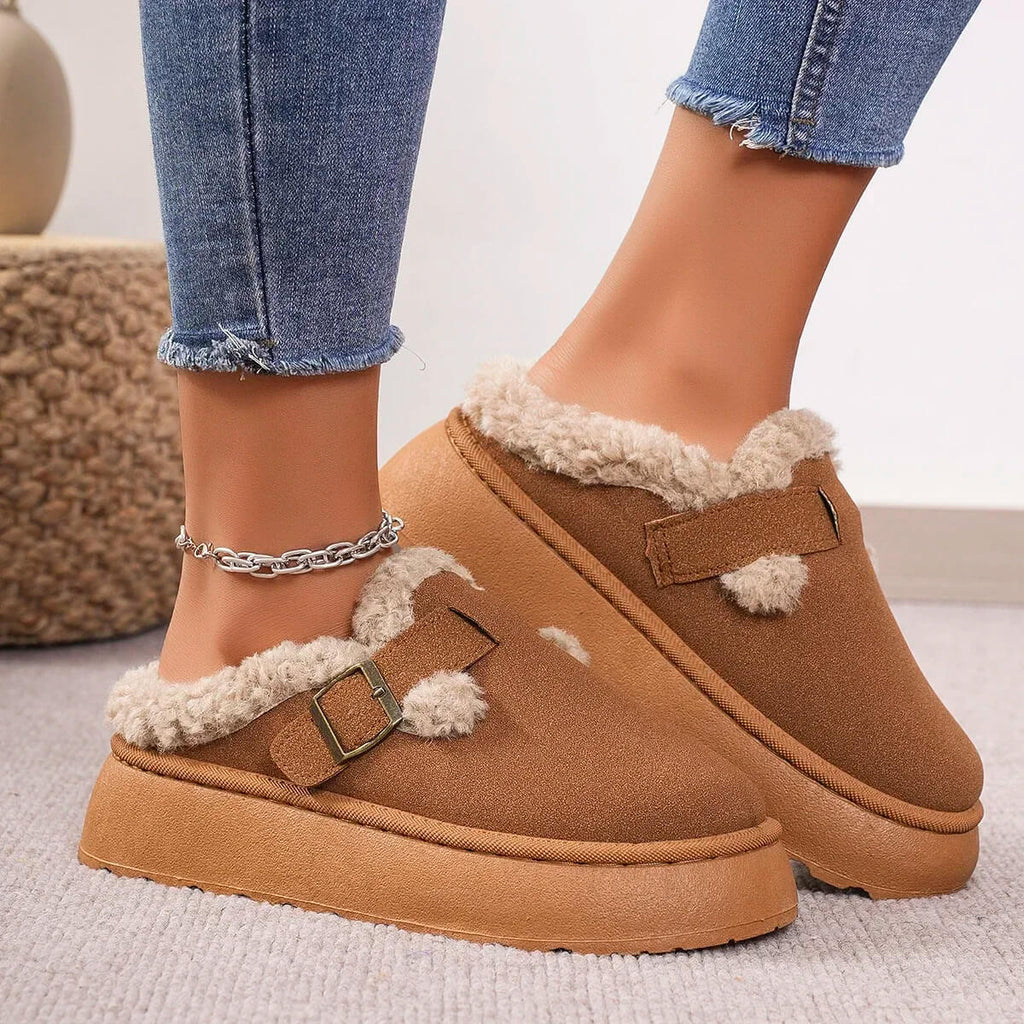 Plush Lined Slip-On Winter Slippers