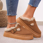 Plush Lined Slip-On Winter Slippers