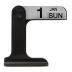 Calendario perpetuo giratorio de escritorio con pantalla minimalista y soporte estable