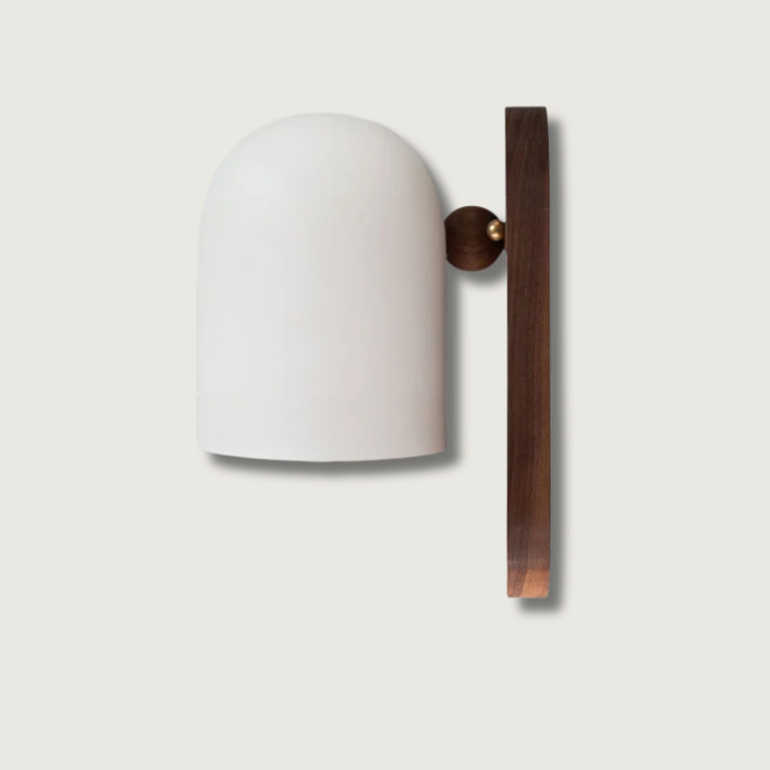 Walnut Wood LED Wall Lamp with Adjustable Colour Temperature