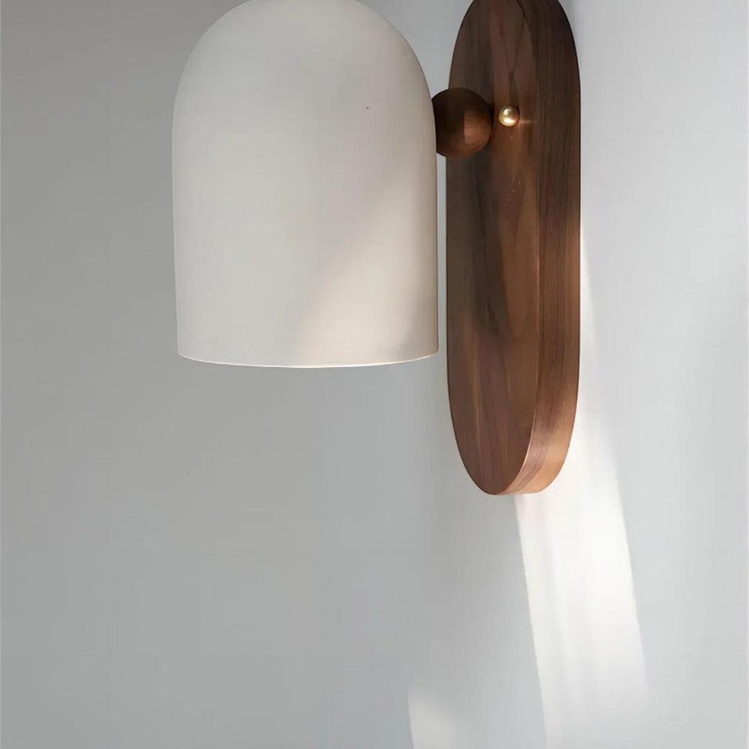 Walnut Wood LED Wall Lamp with Adjustable Colour Temperature