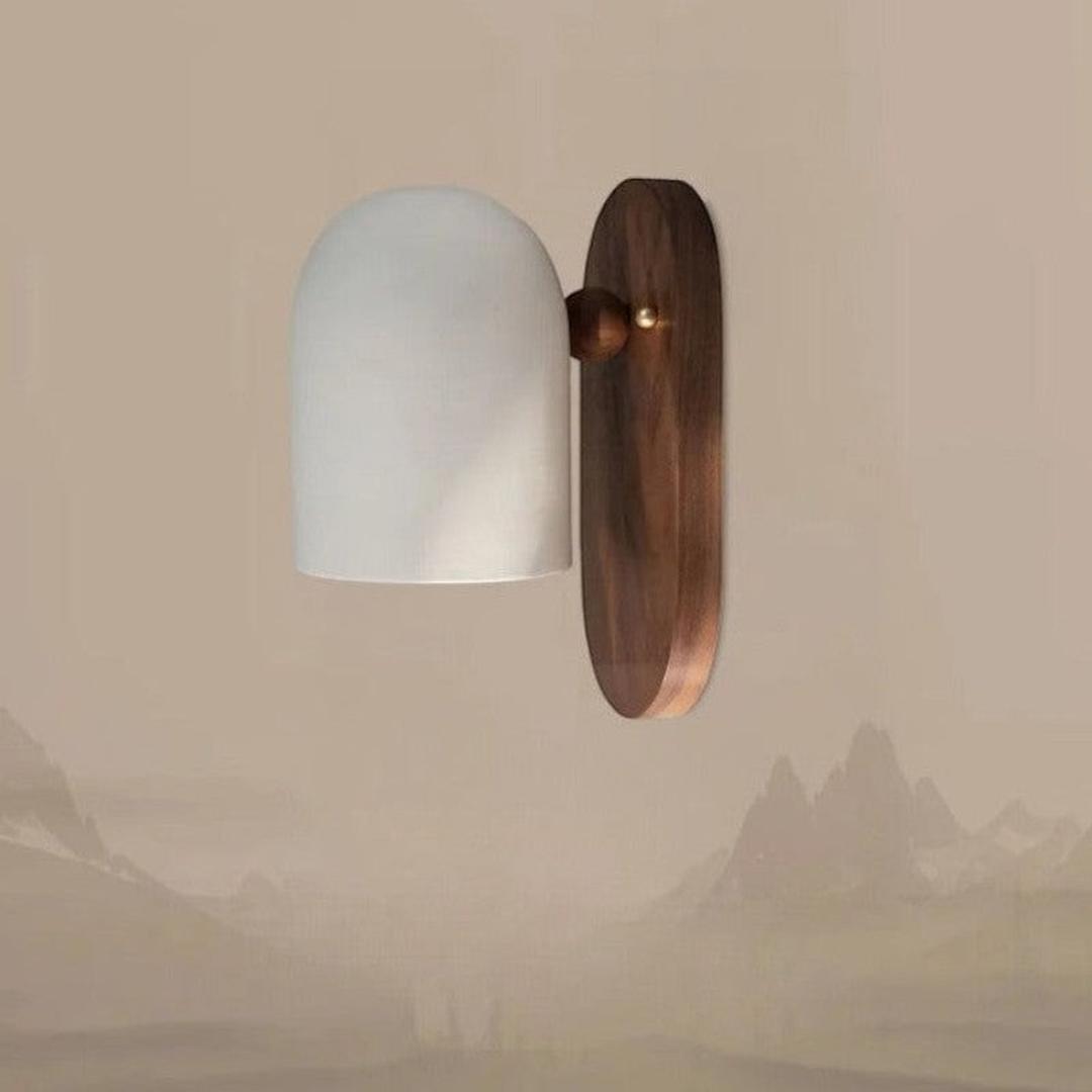 Walnut Wood LED Wall Lamp with Adjustable Colour Temperature
