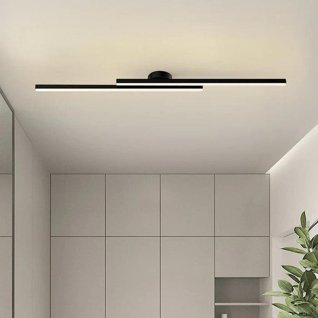 Lineært LED-loftlys med minimalistisk aluminiumsdesign