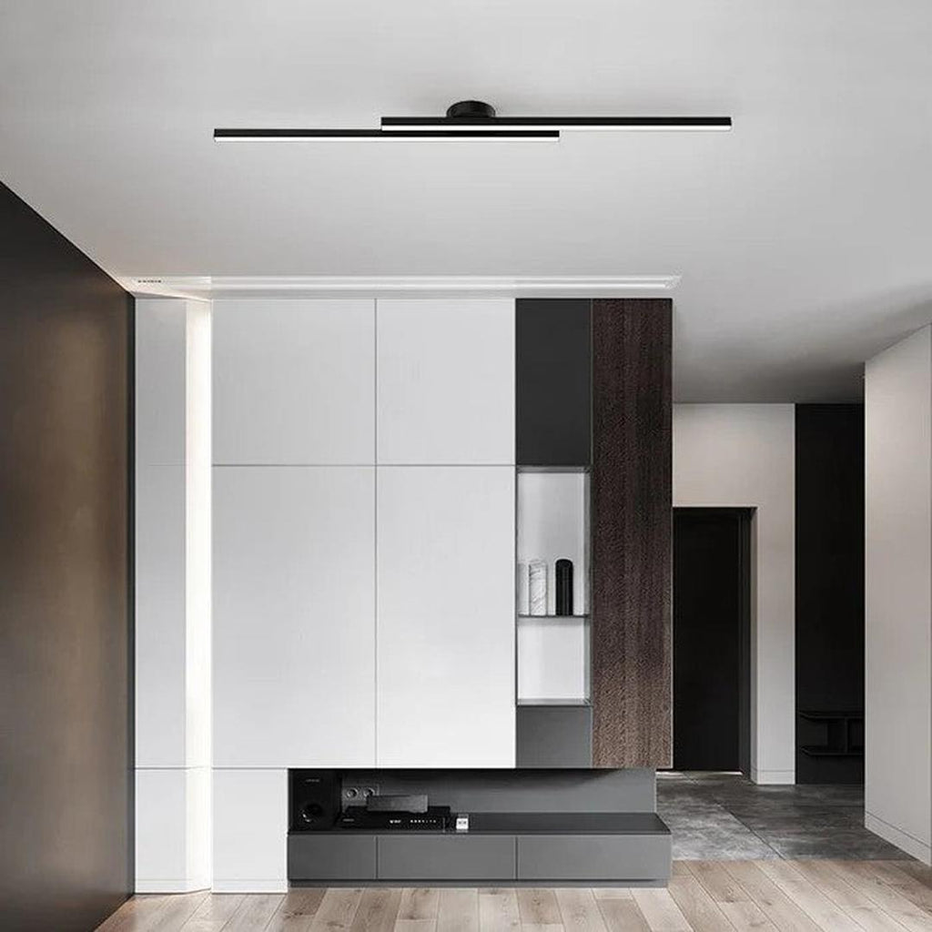 Lineært LED-loftlys med minimalistisk aluminiumsdesign
