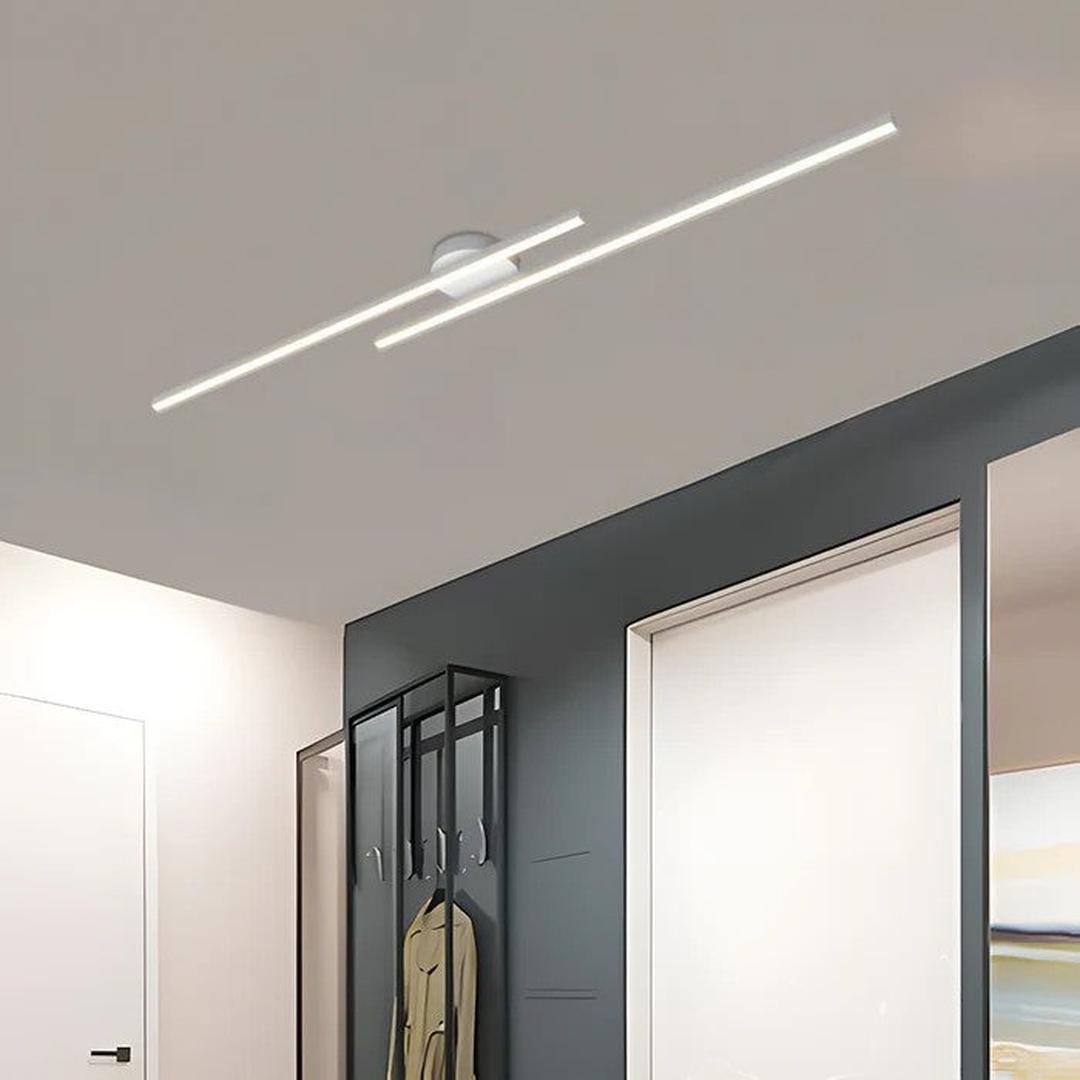 Lineært LED-loftlys med minimalistisk aluminiumsdesign