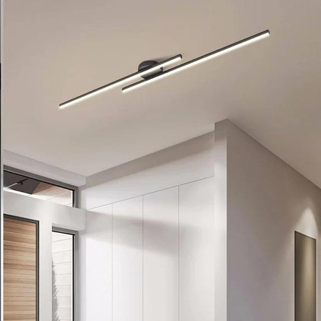 Lineært LED-loftlys med minimalistisk aluminiumsdesign
