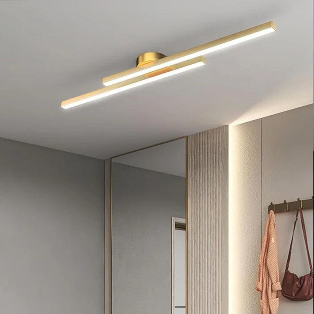 Lineært LED-loftlys med minimalistisk aluminiumsdesign