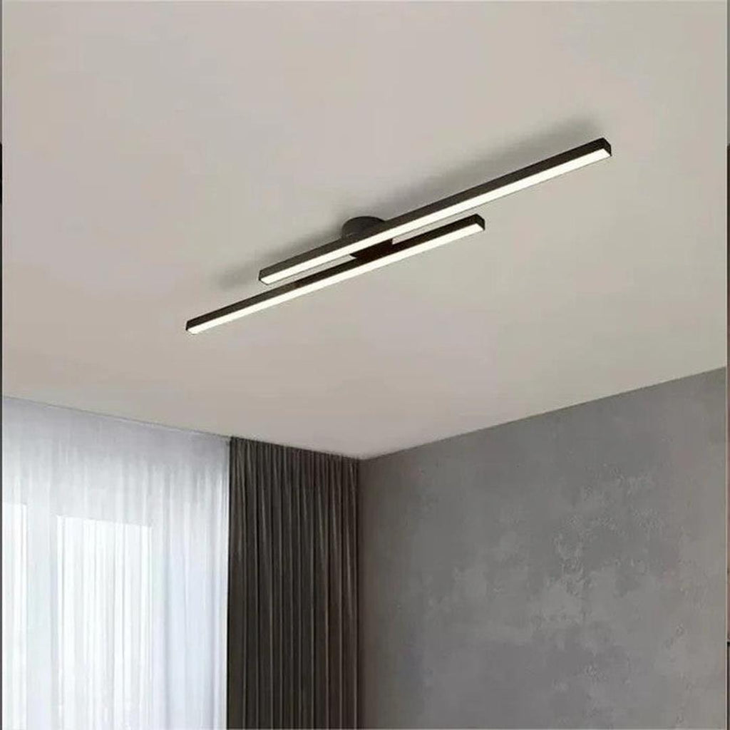Lineært LED-loftlys med minimalistisk aluminiumsdesign