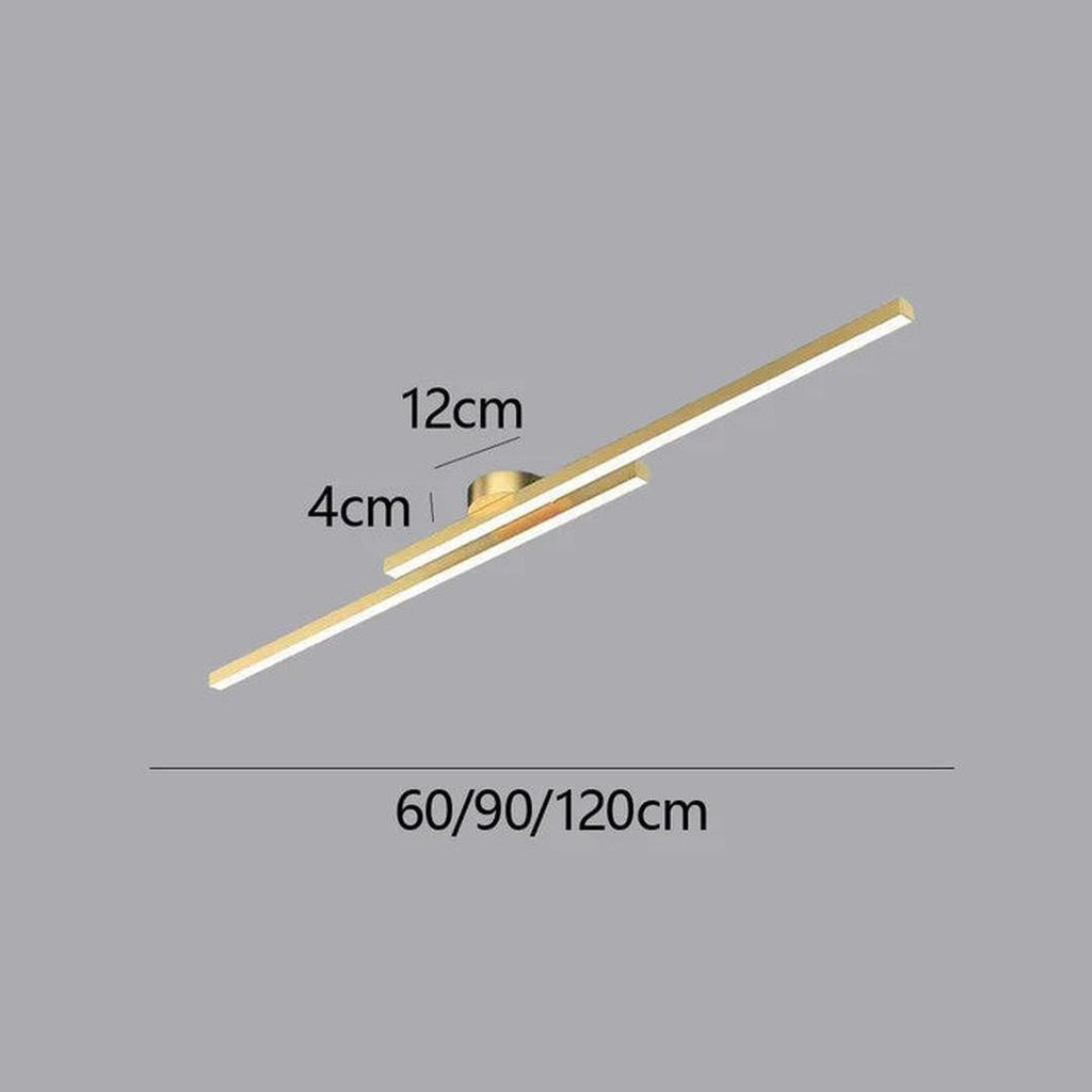 Lineært LED-loftlys med minimalistisk aluminiumsdesign
