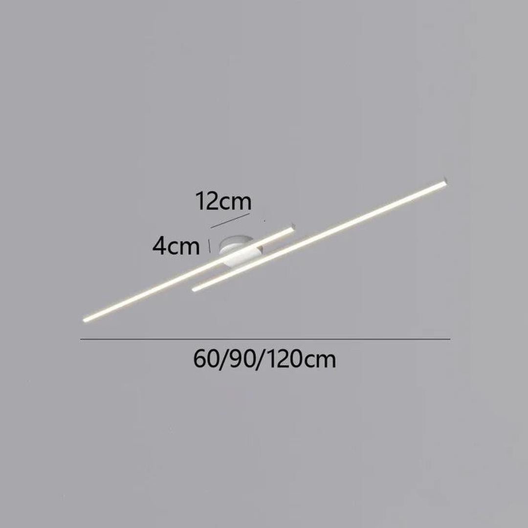 Lineært LED-loftlys med minimalistisk aluminiumsdesign
