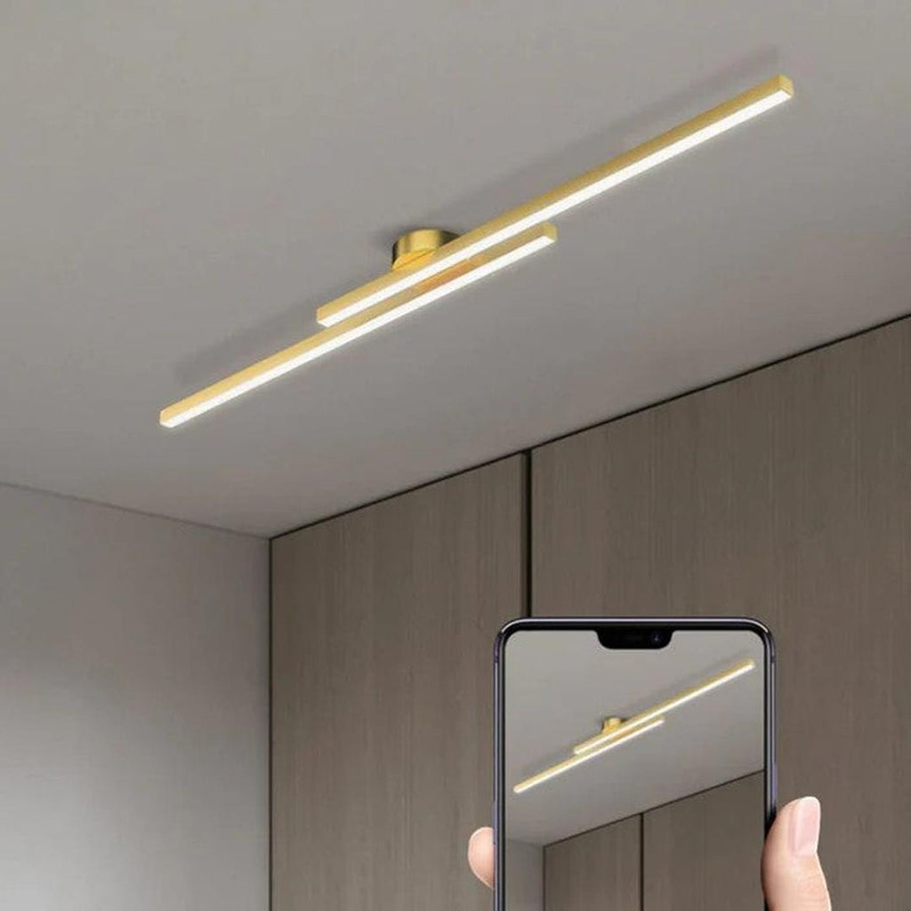 Lineært LED-loftlys med minimalistisk aluminiumsdesign