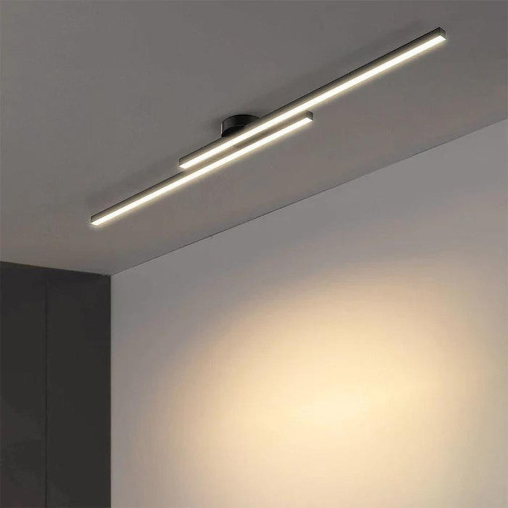 Lineært LED-loftlys med minimalistisk aluminiumsdesign