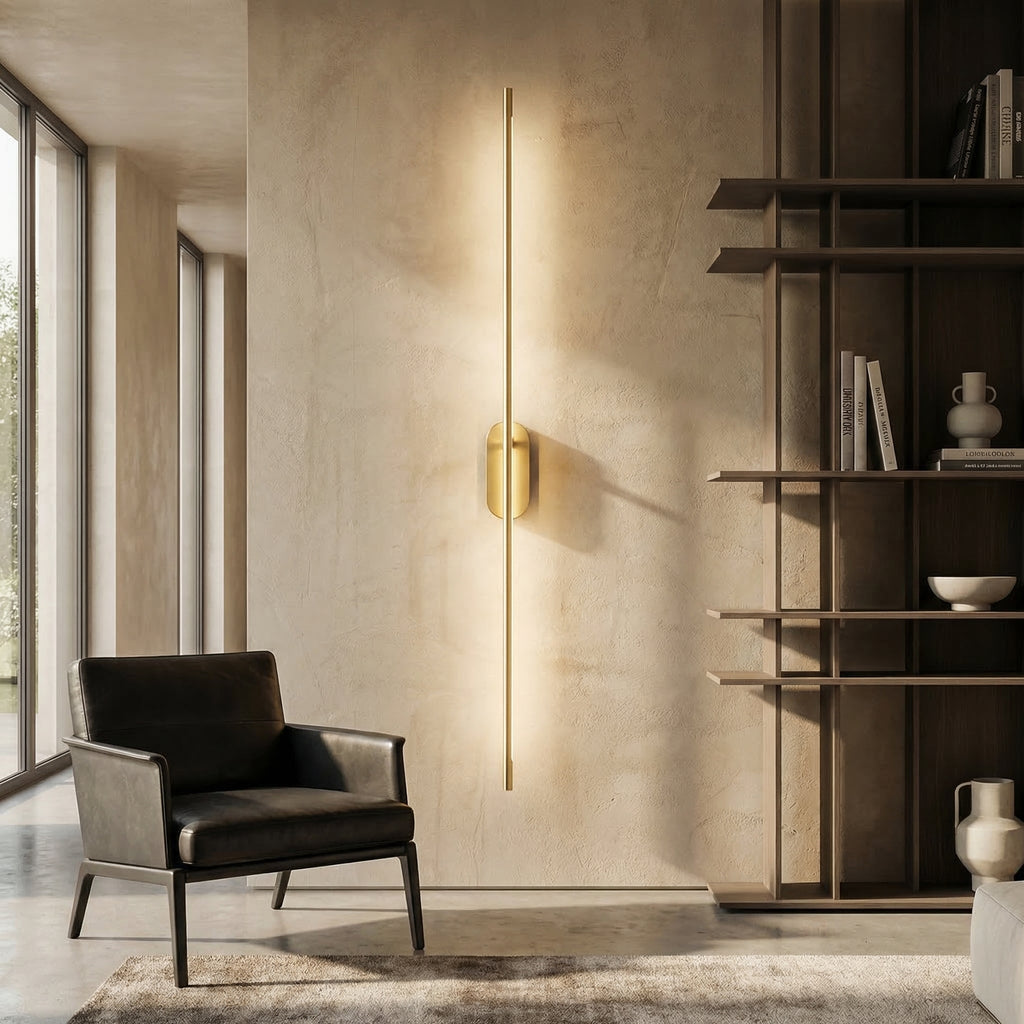 Lámpara de pared LED de hierro delgada con tres temperaturas de color