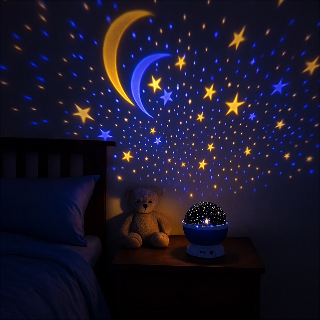 LED Star Projector Night Light with Music and USB Power