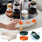 360° roterende Lazy Susan-organisator med rillet design
