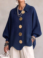 Cardigan in maglia oversize da donna con bottoni sul davanti