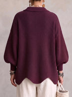 Cardigan in maglia oversize da donna con bottoni sul davanti