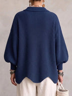 Cardigan in maglia oversize da donna con bottoni sul davanti