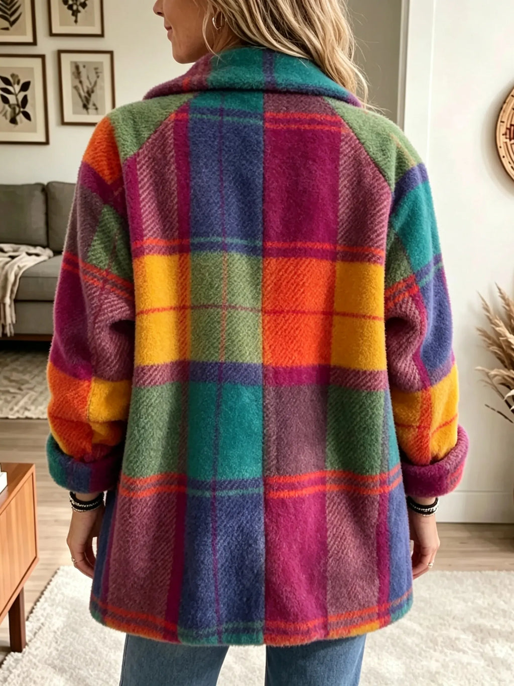 Women’s Colourful Plaid Coat