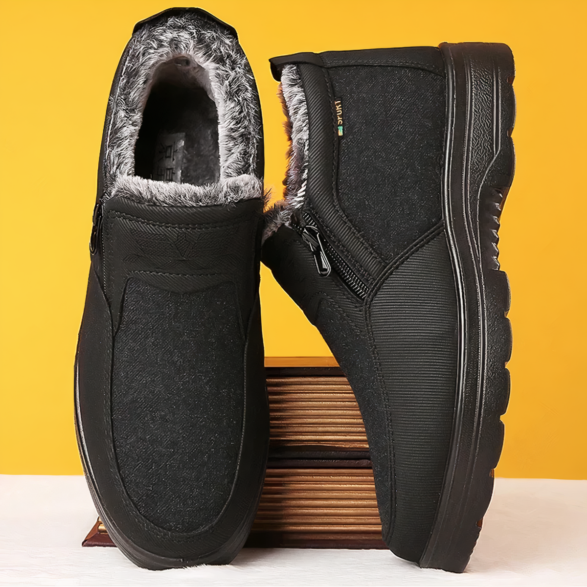 Herren-Winterboots mit Fellfutter bis zum Knöchel