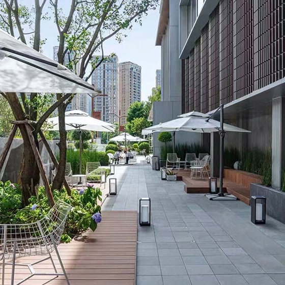 Modern Outdoor LED Lantern Floor Light
