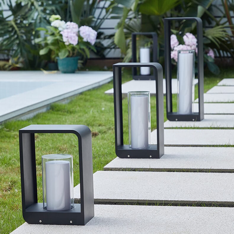 Modern Outdoor LED Lantern Floor Light